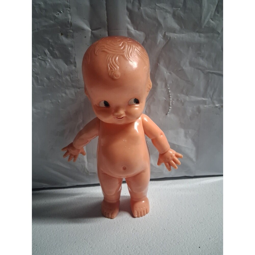 Irwin Kewpie 6.5" Doll-Celluloid-Moveable Arms Hard Plastic Made USA Vintage Toy